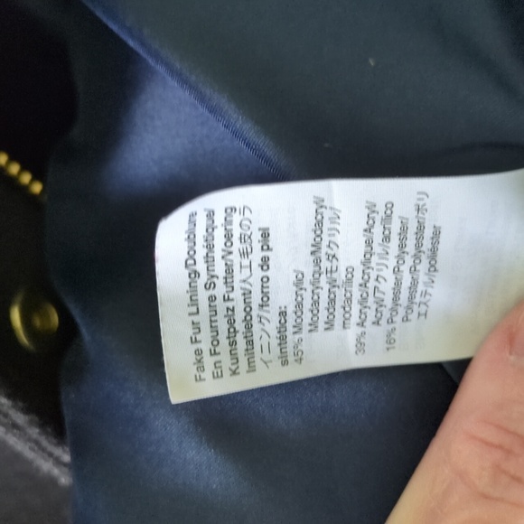 J. Crew black wool parka with faux fur trim - Picture 8 of 8